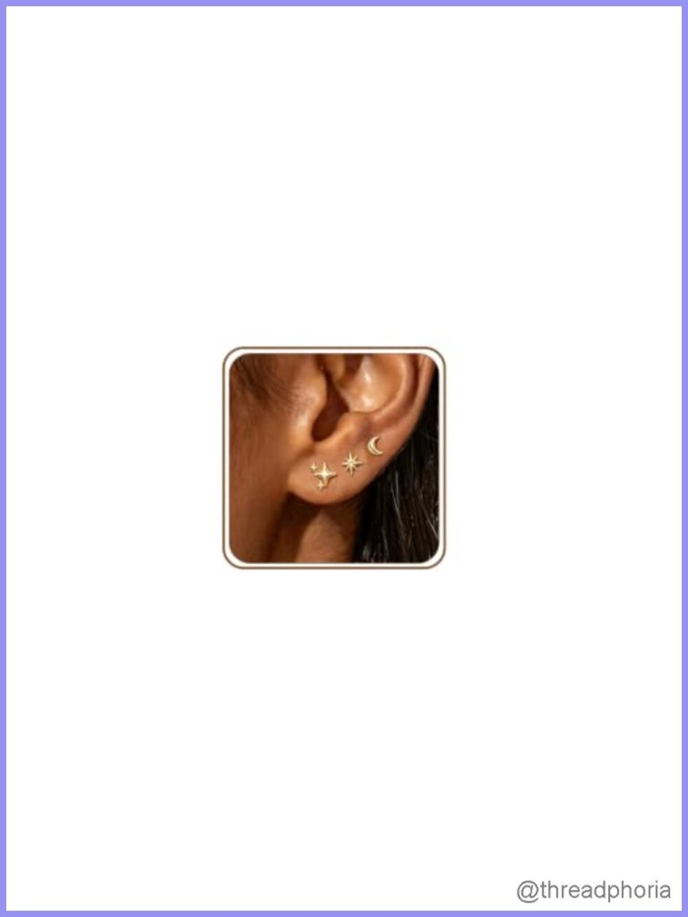 14K Gold Plated Sterling Silver Stud Earrings Set Cute Small Minimalist 3 Pairs